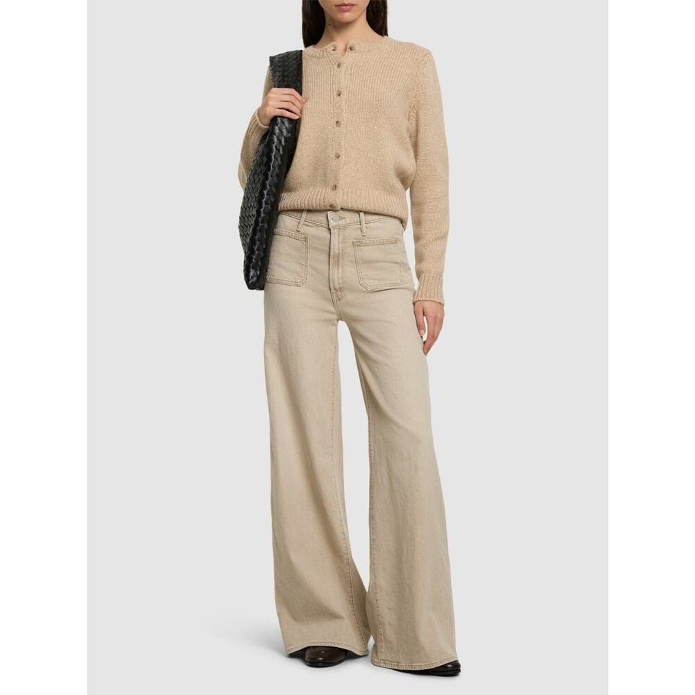 MOTHER Patch Pocket Undercover Sneak High Rise Wide Leg Jeans Size 30 Caramel - Picture 4 of 11
